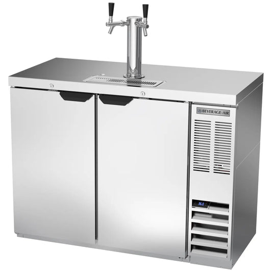 BevAir 26" Wide Dual Tap DD48HC-1-S Stainless Steel Commercial Kegerator