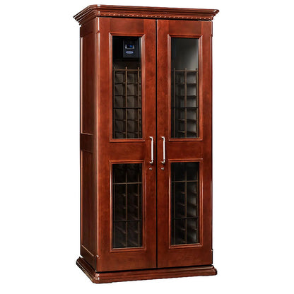 Chateau European Country Euro 2400 286-Bottle Wine Cellar - Classic Cherry Finish