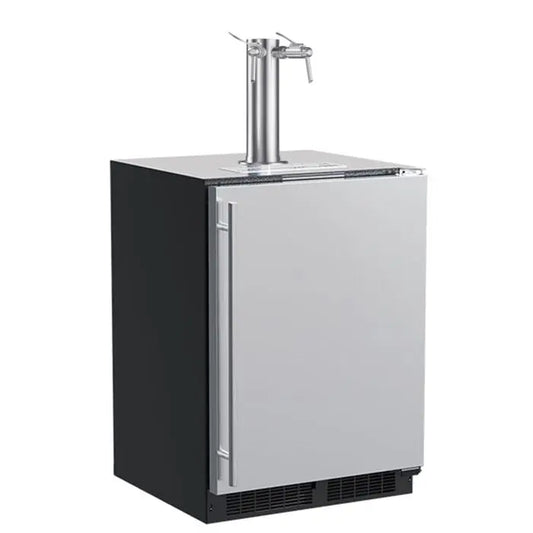 VinoChil 24" Wide Dual Tap Built-In Wine Dispenser with Stainless Steel Door