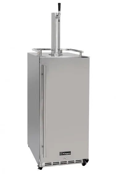 BrewCo 15" Wide Outdoor Single Tap Stainless Steel Built-In Commercial Kegerator